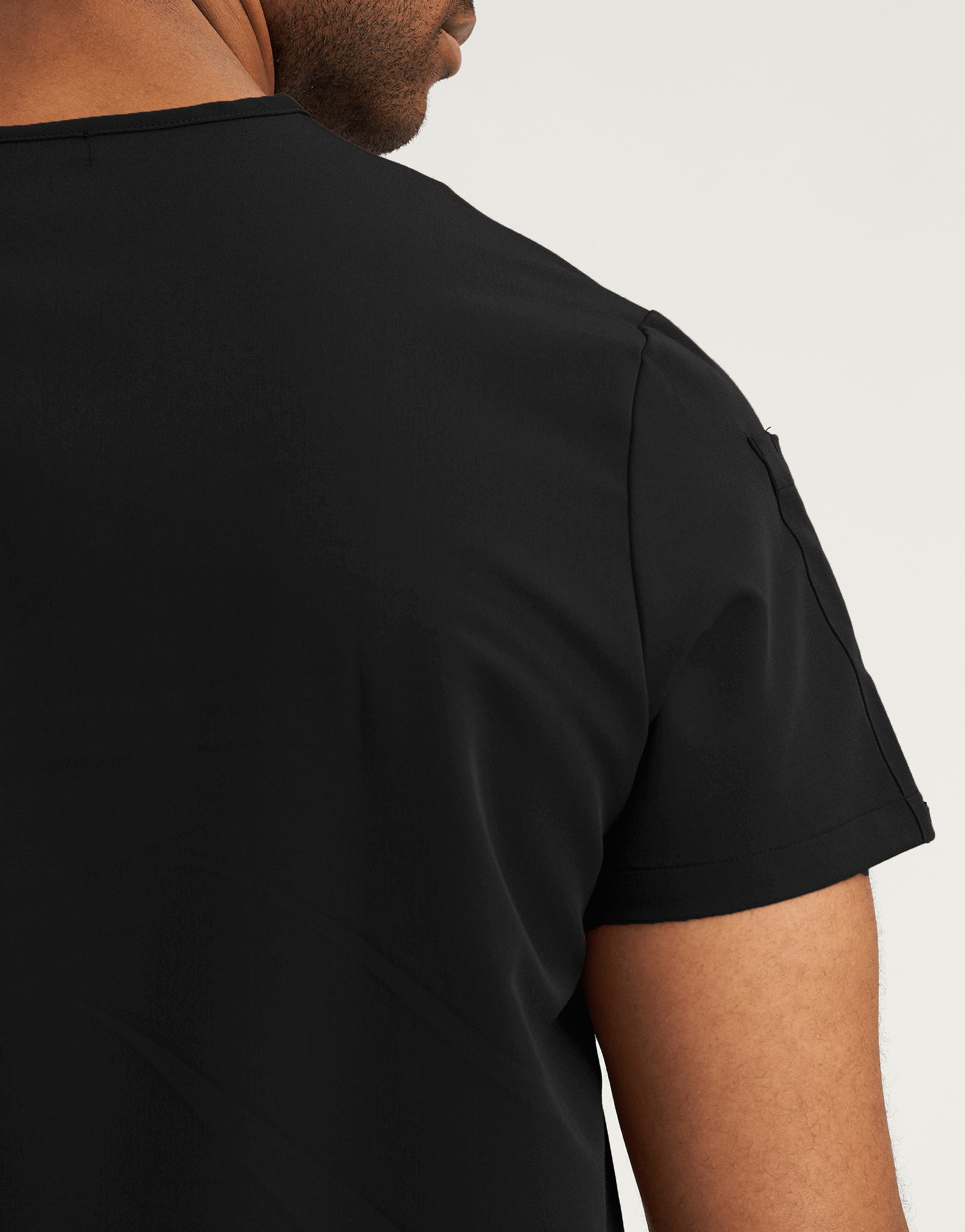 Essential V Neck Scrub Top - Black