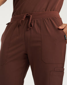 Essential Multi-Pocket Scrub Pants - Cocoa