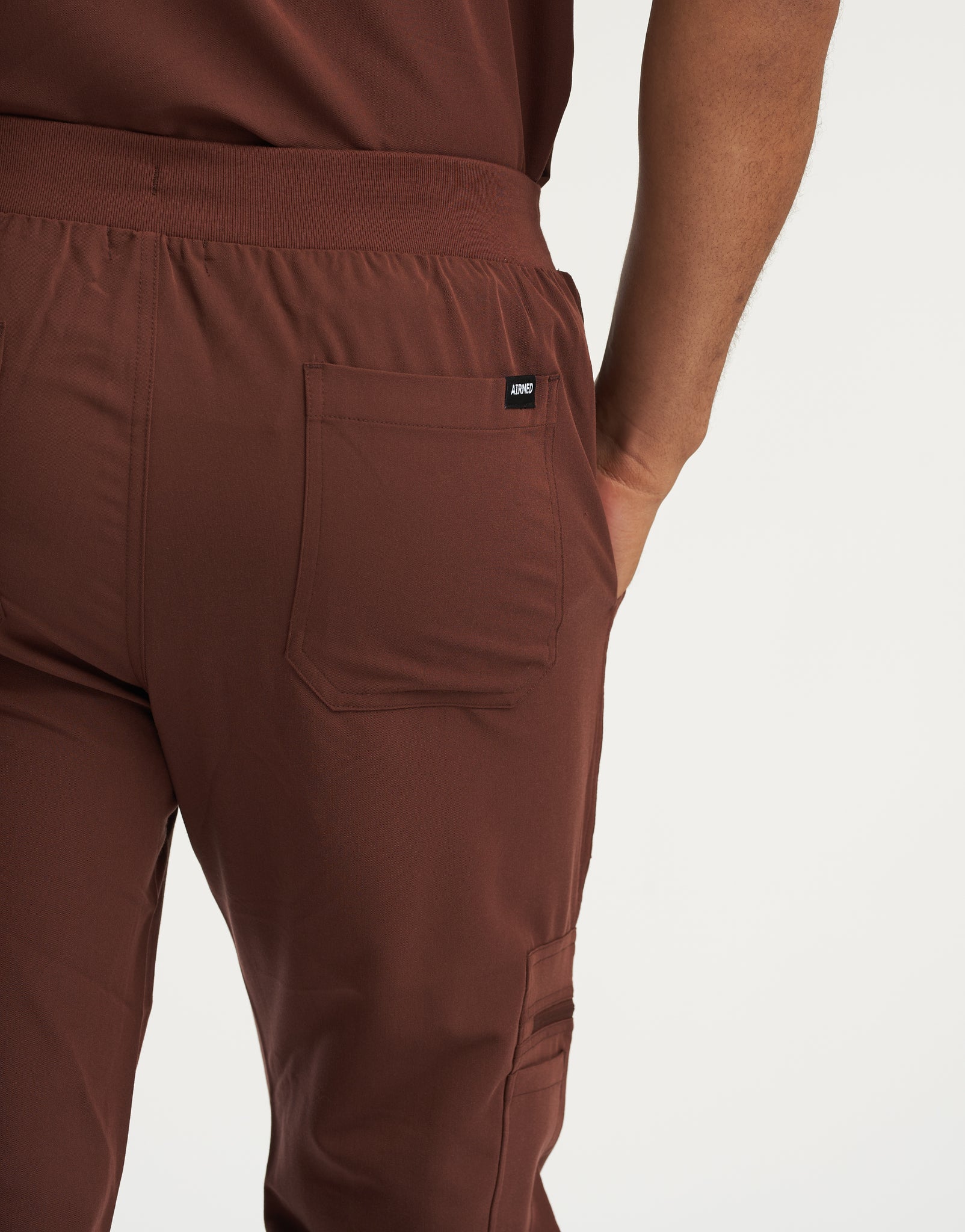 Essential Multi-Pocket Scrub Pants - Cocoa