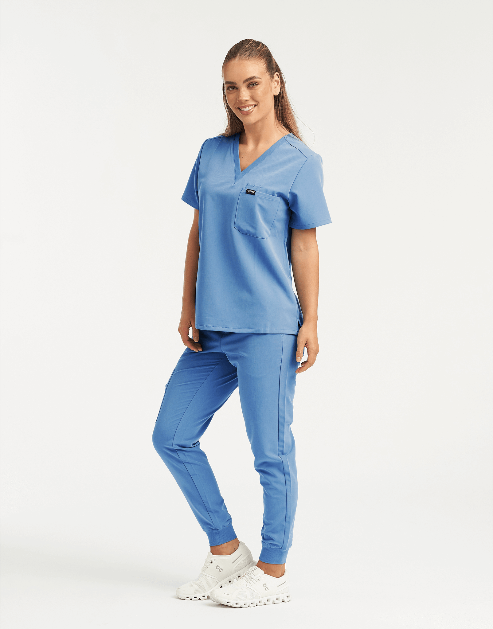 Essential Jogger Scrub Pants - Ceil Blue