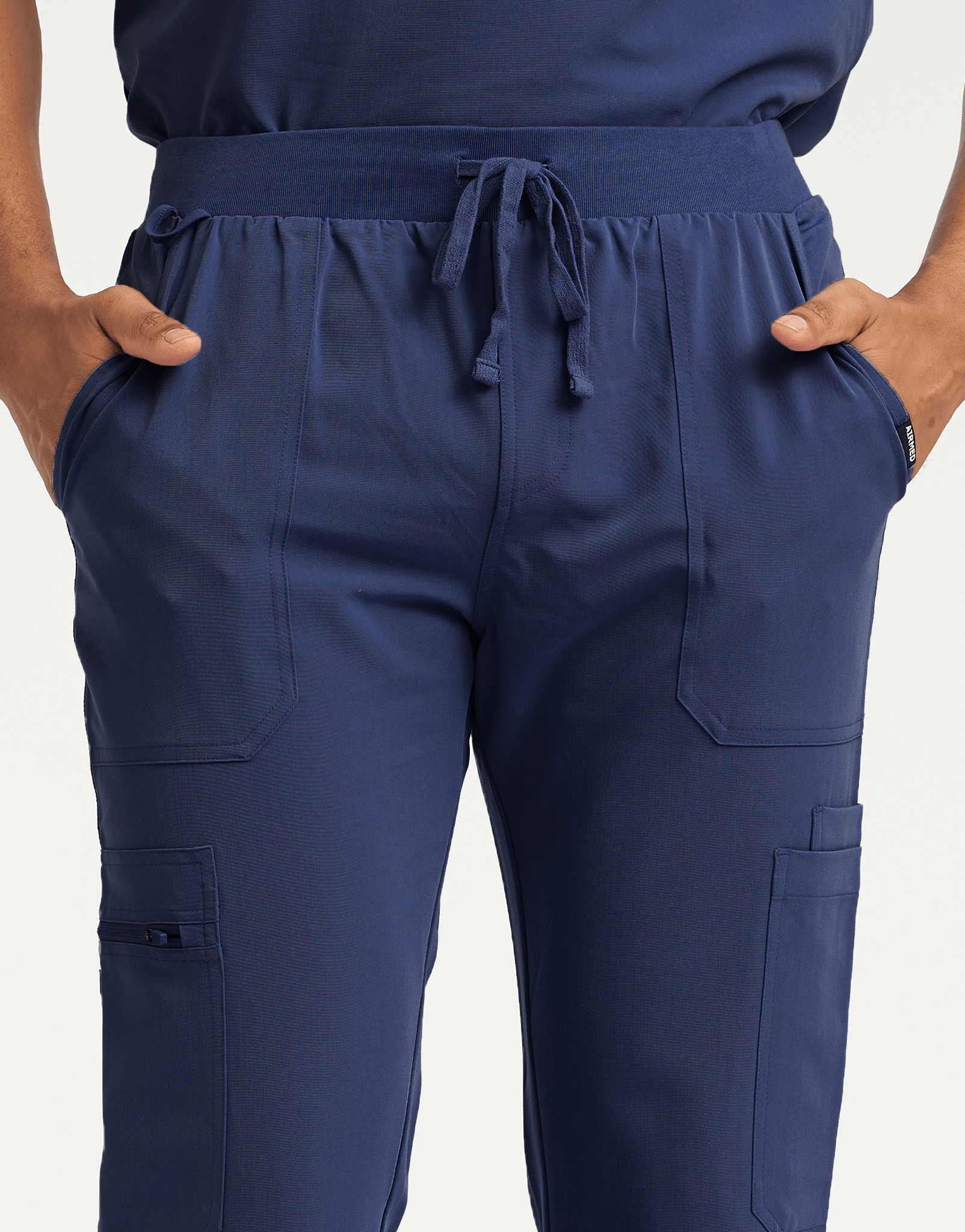 Essential Multi-Pocket Scrub Pants - True Navy