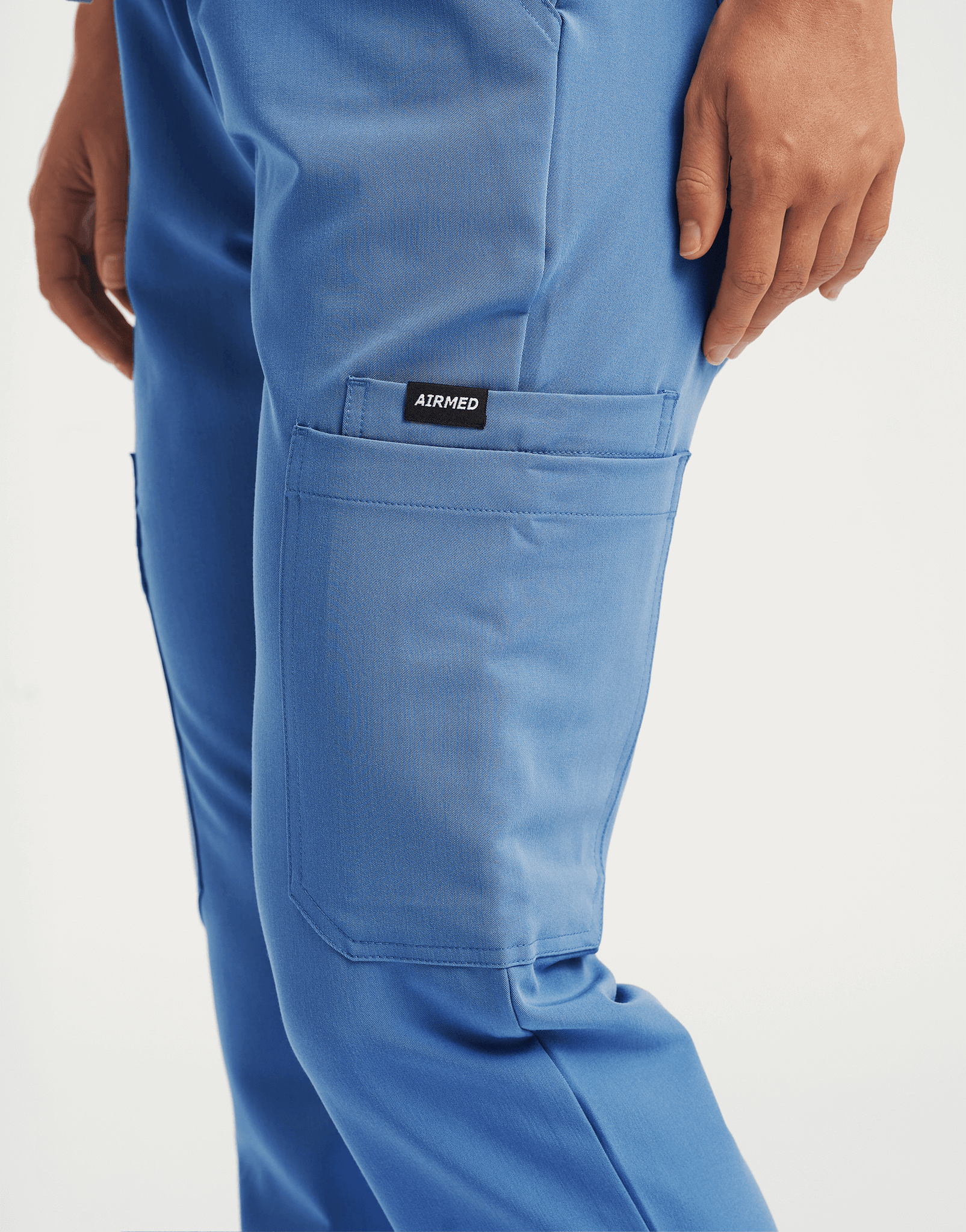 Essential Multi-Pocket Scrub Pants - Ceil Blue