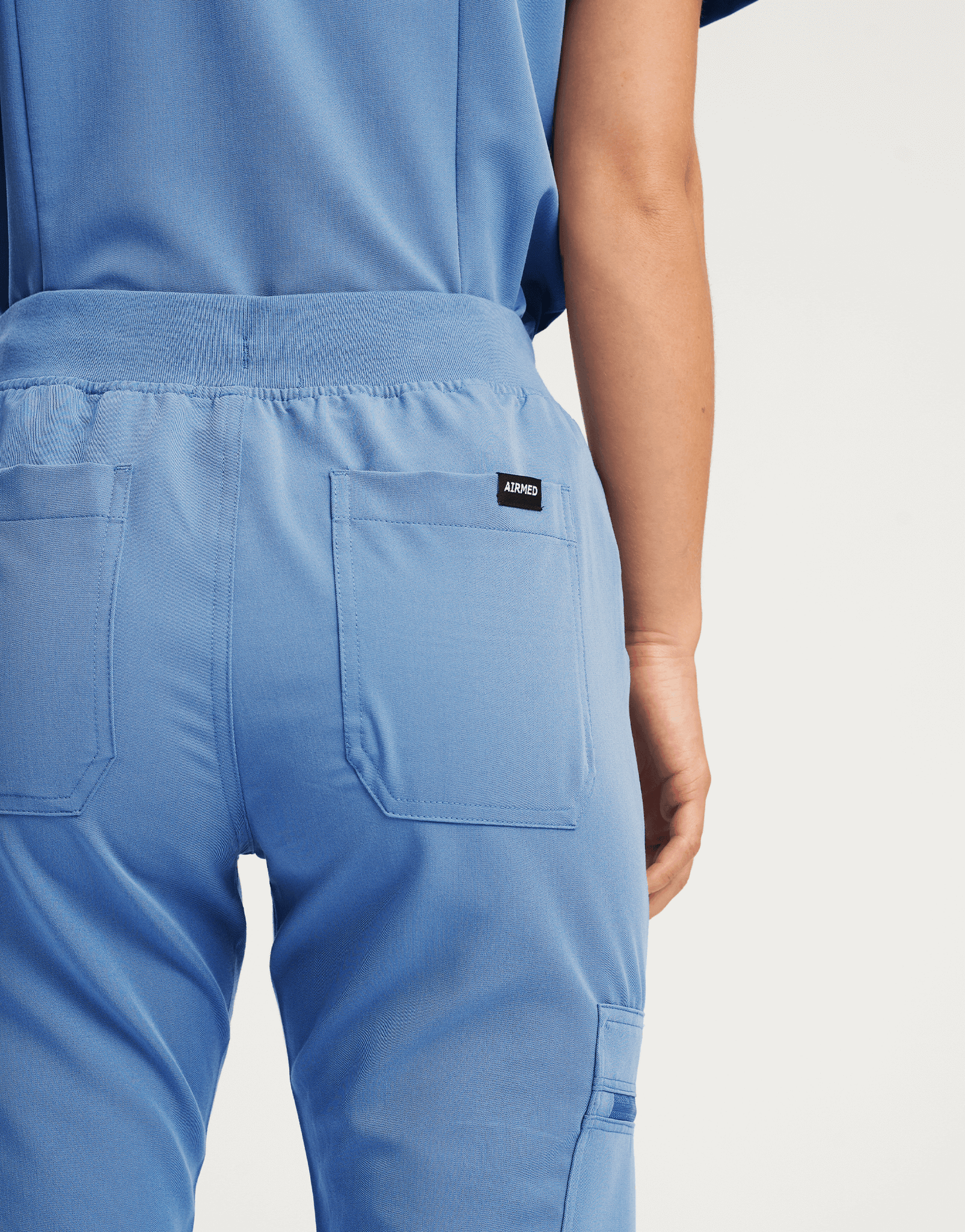 Essential Multi-Pocket Scrub Pants - Ceil Blue