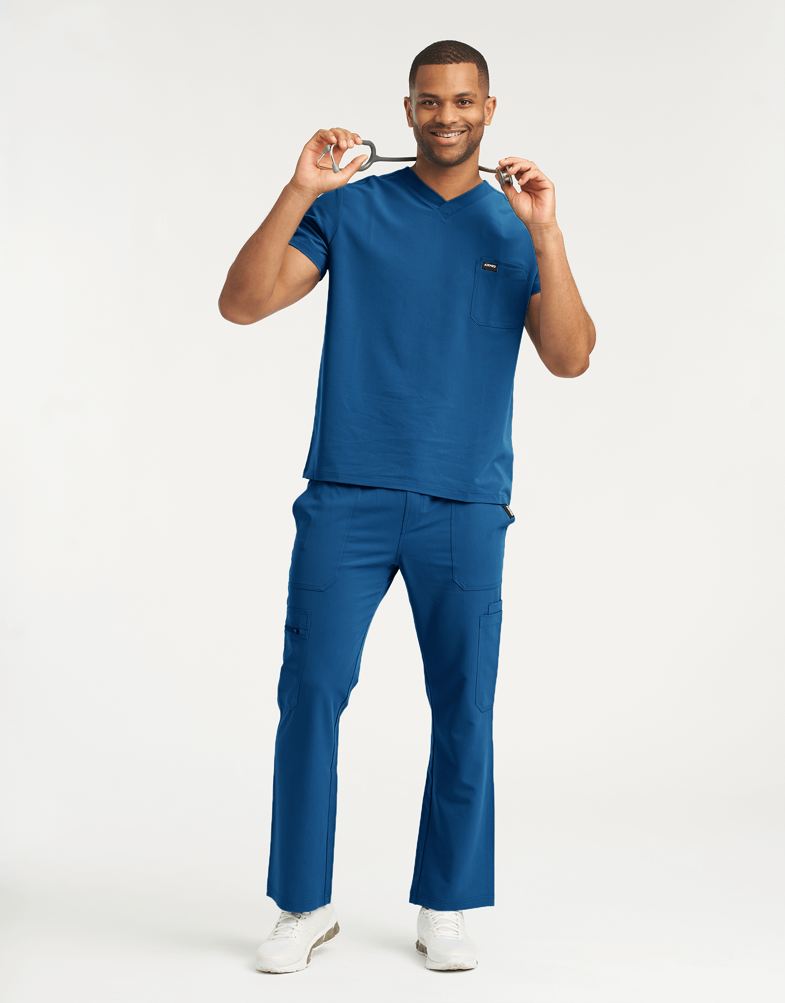 Essential Multi-Pocket Scrub Pants - Gibraltar Blue