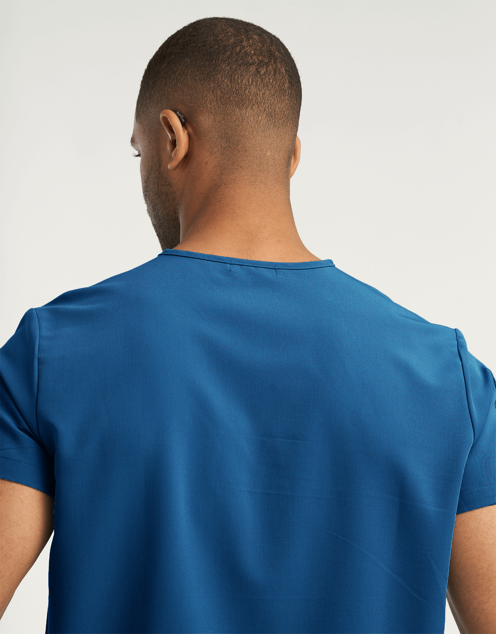 Essential V Neck Scrub Top - Gibraltar Blue