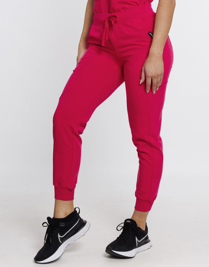 Essential Jogger Scrub Pants - Magenta Pink