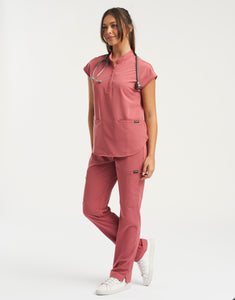 Apollo Scrub Top - Mauvewood