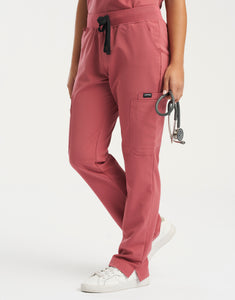 Essential Multi-Pocket Scrub Pants - Mauvewood