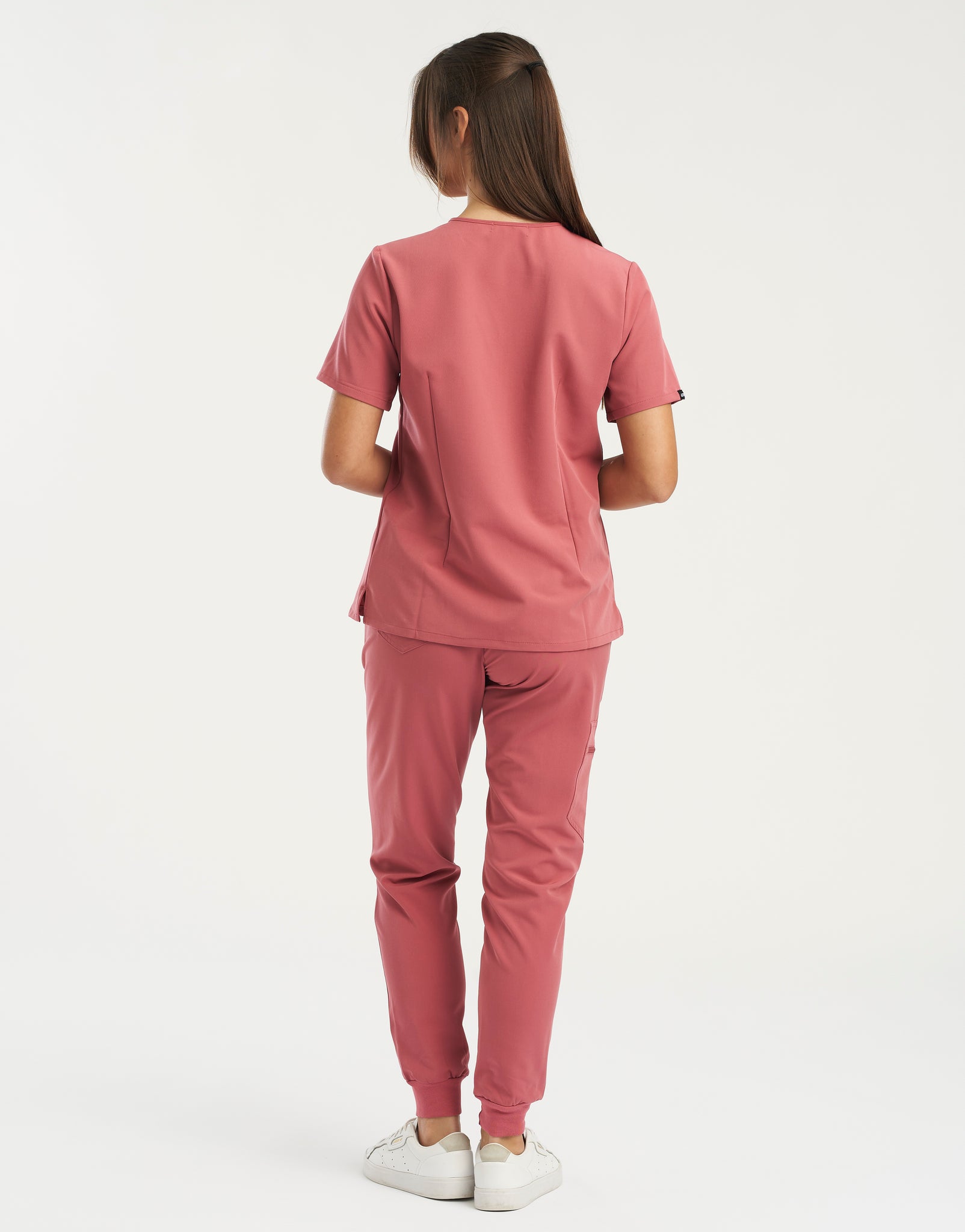 Essential One Pocket V Neck Scrub Top - Mauvewood