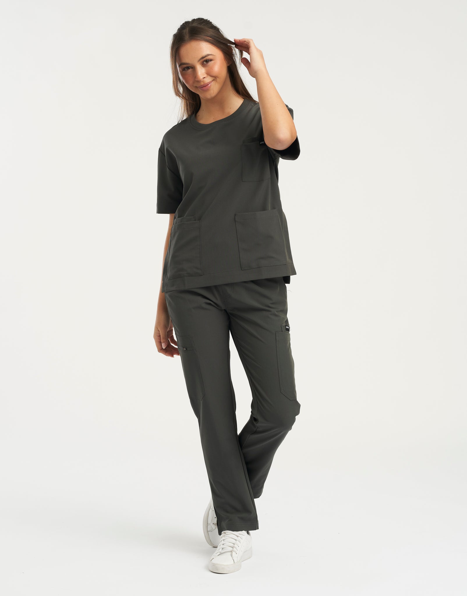 Essential Multi-Pocket Scrub Pants - Asphalt