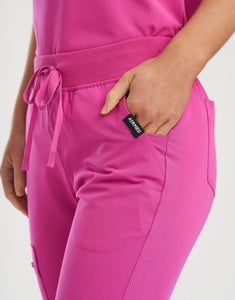 Essential Flare Scrub Pants - Just Pink