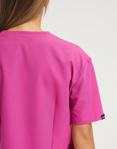 Essential V Neck Scrub Top - Just Pink