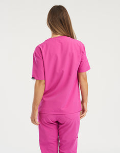 Essential Crewneck Scrub Top - Just Pink