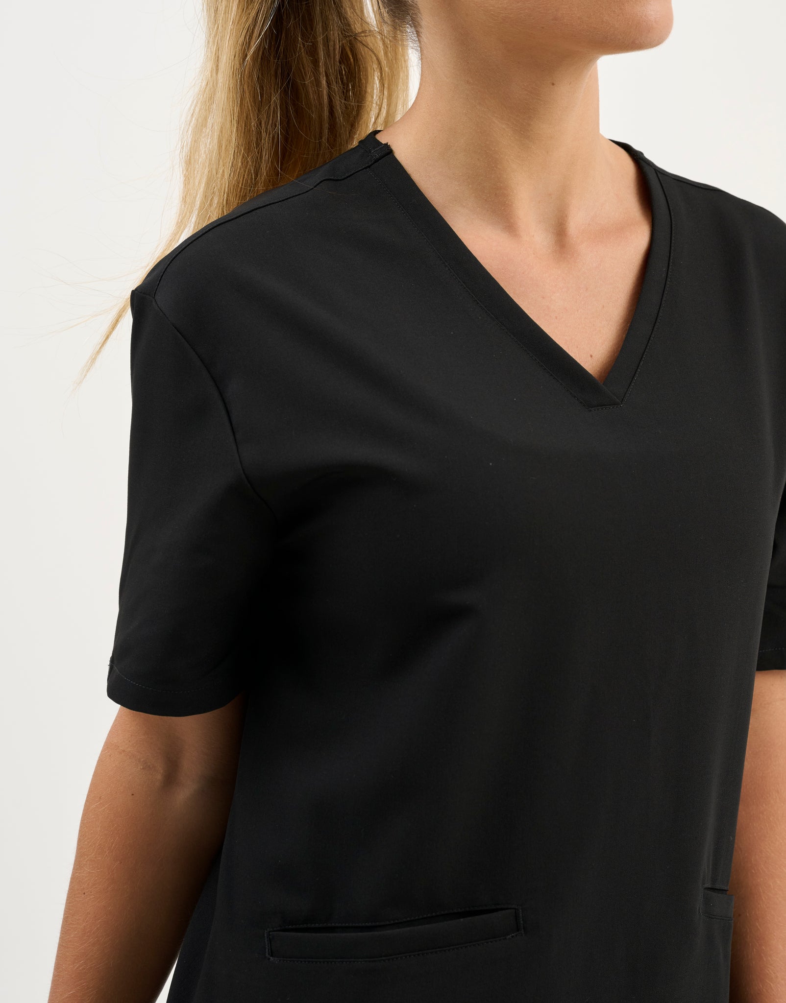 Aspire V Neck Scrub Top - Black