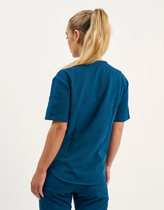 Aspire V Neck Scrub Top - Gibraltar Blue