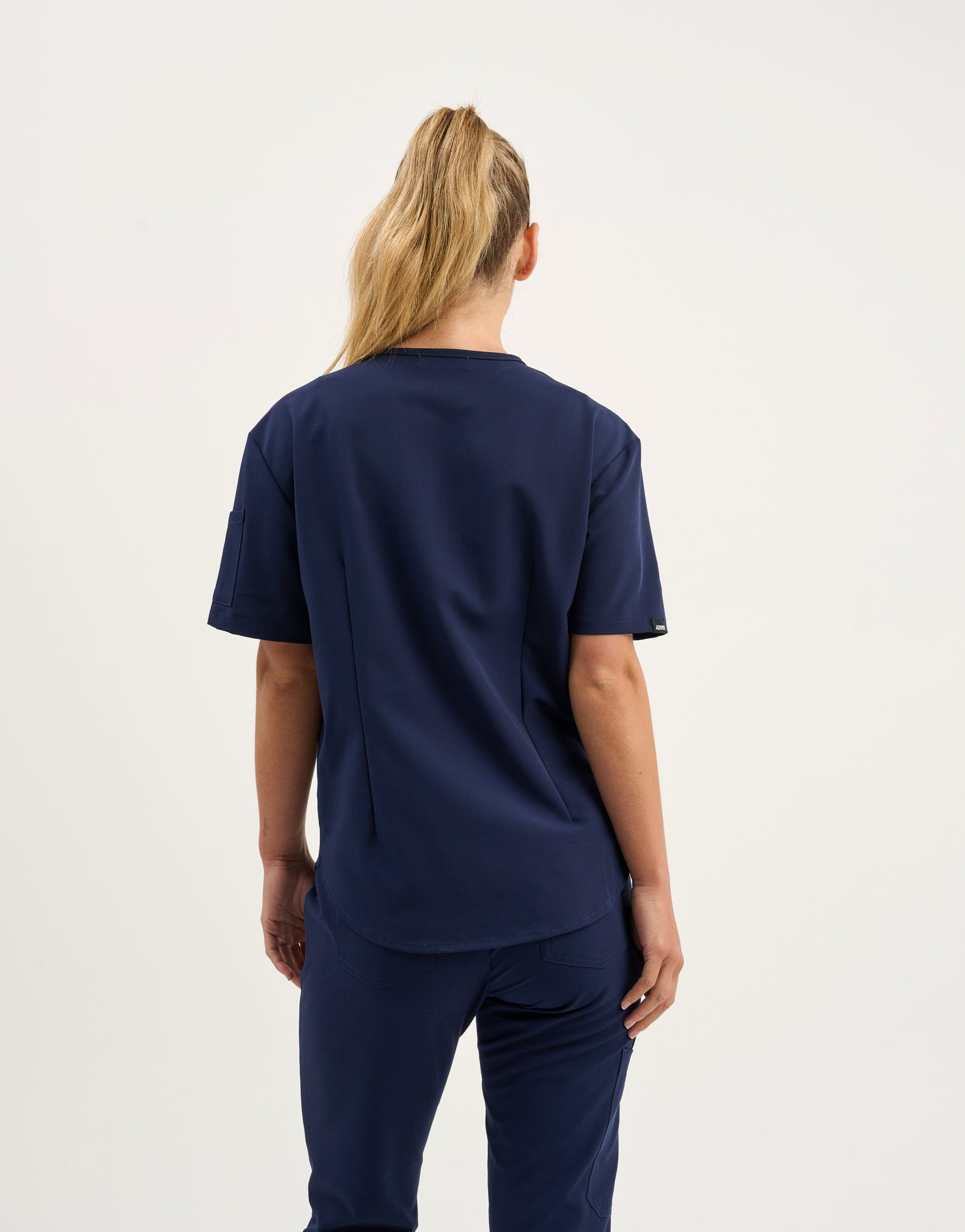 Aspire V Neck Scrub Top - True Navy