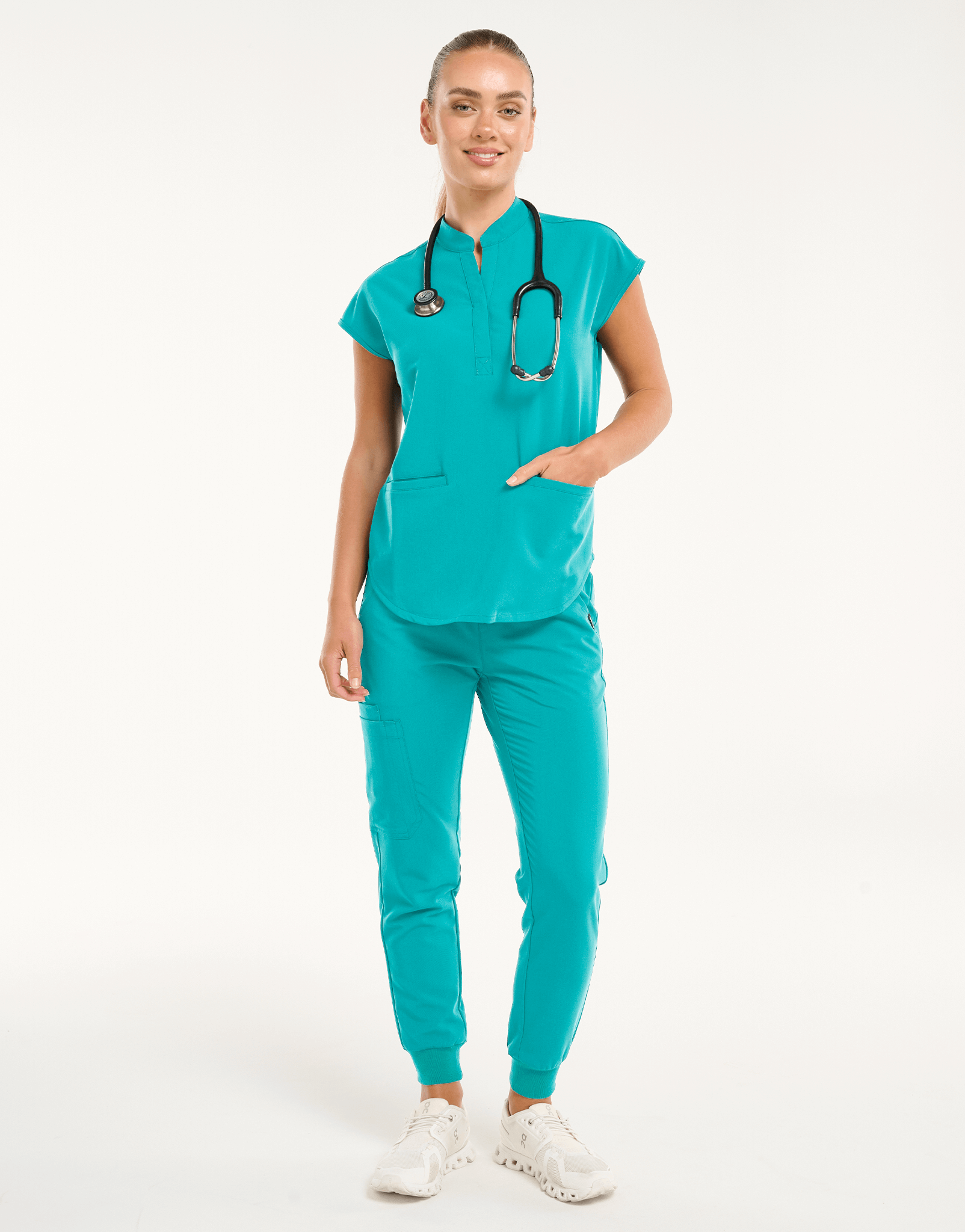 Apollo Scrub Top - Sydney Teal