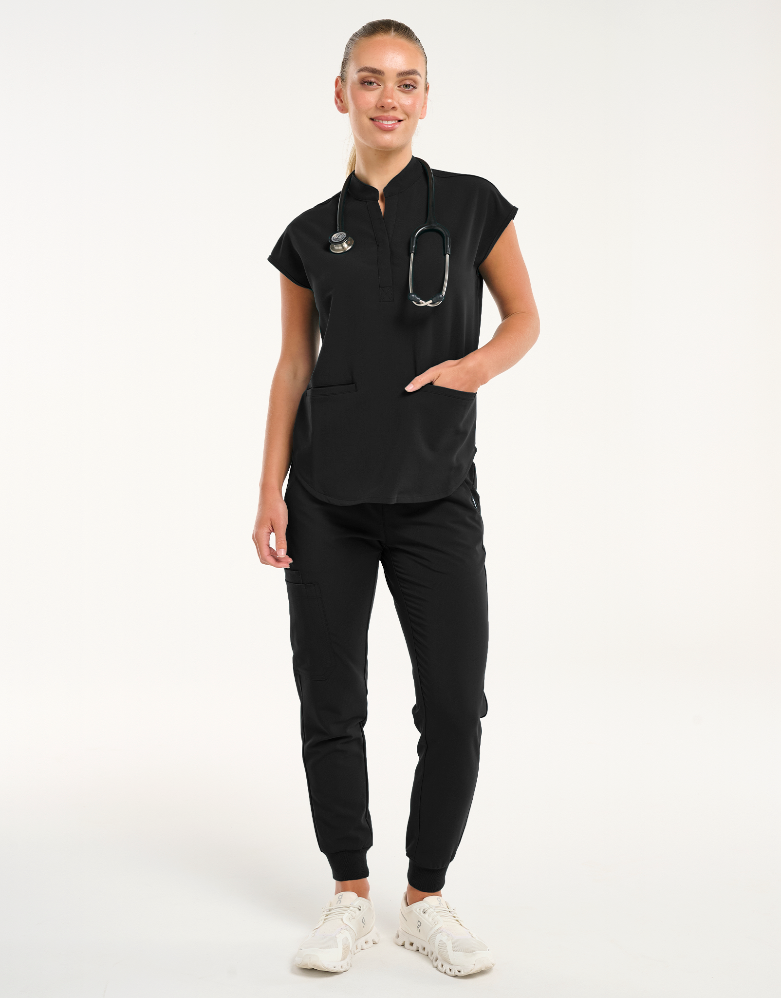 Apollo Scrub Top - Black