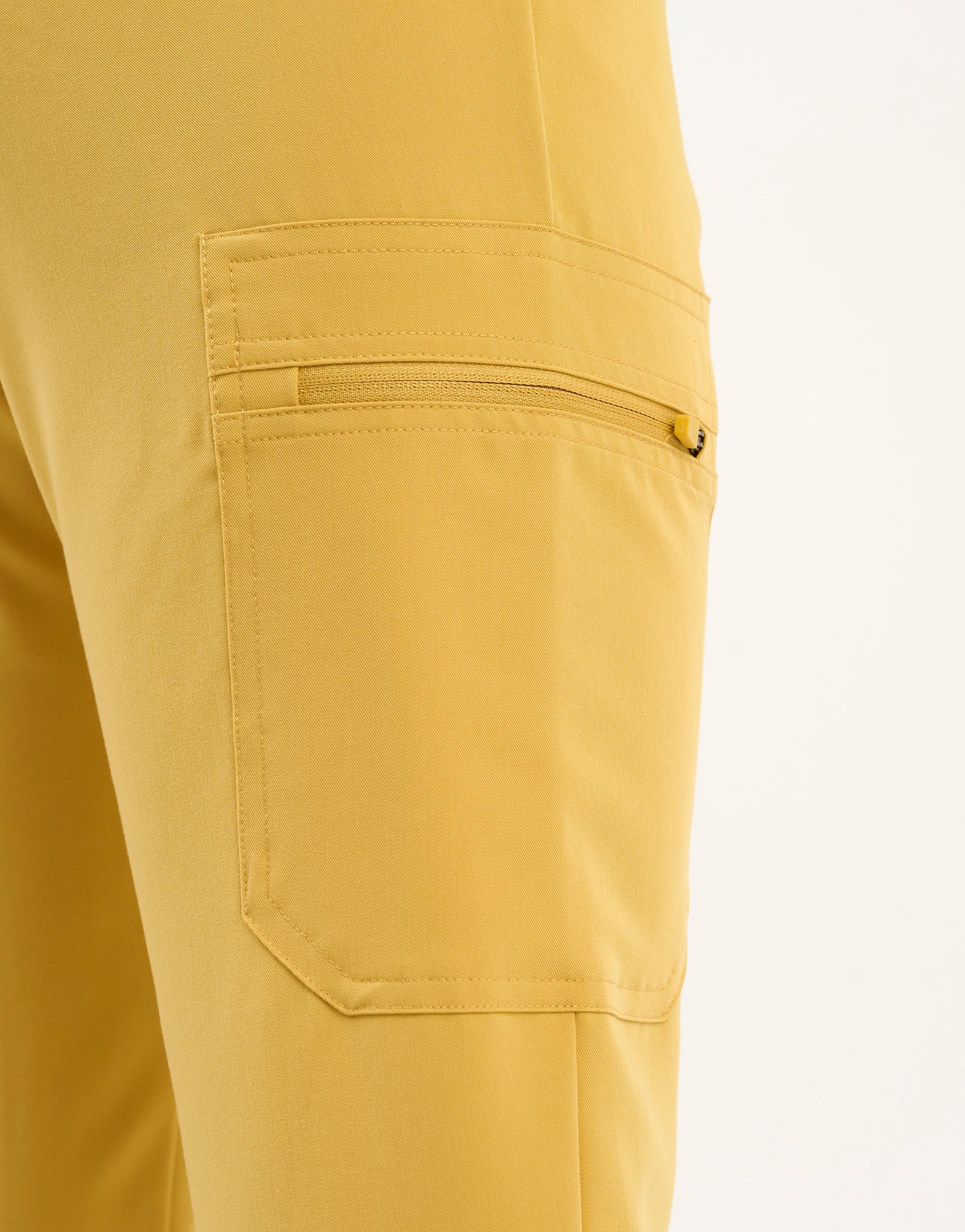 Essential Multi-Pocket Scrub Pants - Yellow Gold