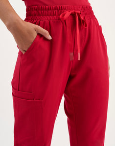 Aspire Jogger Scrub Pants - Cherry Red