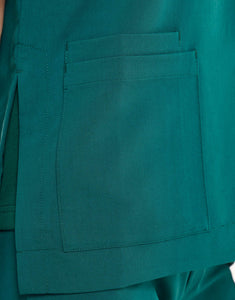 Essential Crewneck Scrub Top - Harbour Green