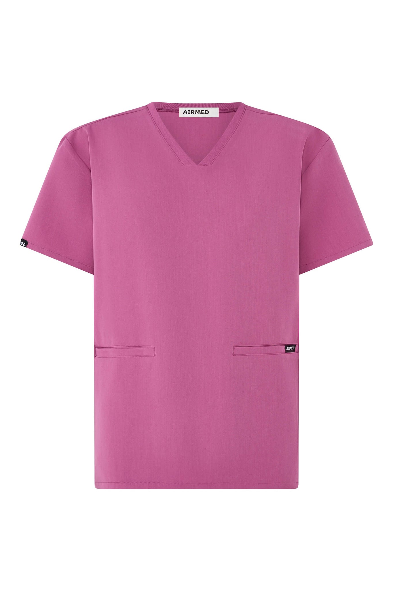 Essential V Neck Scrub Top - Red Violet