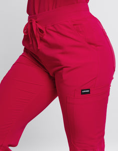 Essential Multi-Pocket Scrub Pants - Magenta Pink