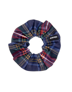 Essential Hair Scrunchie - Christmas Blue Tartan