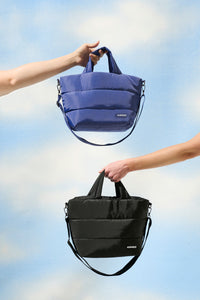 Mini Puffer Tote Bag - Black