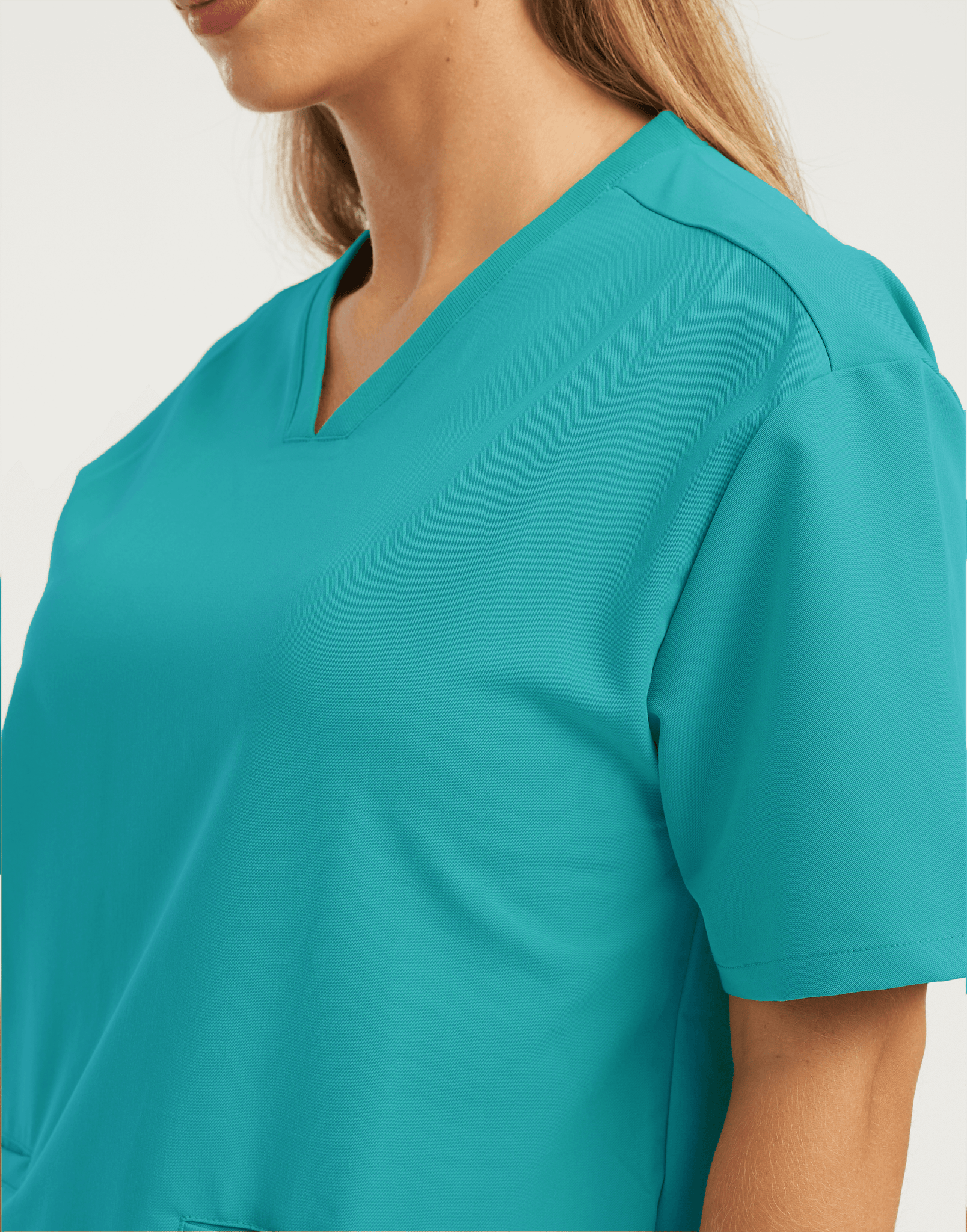 Essential V Neck Scrub Top - Sydney Teal