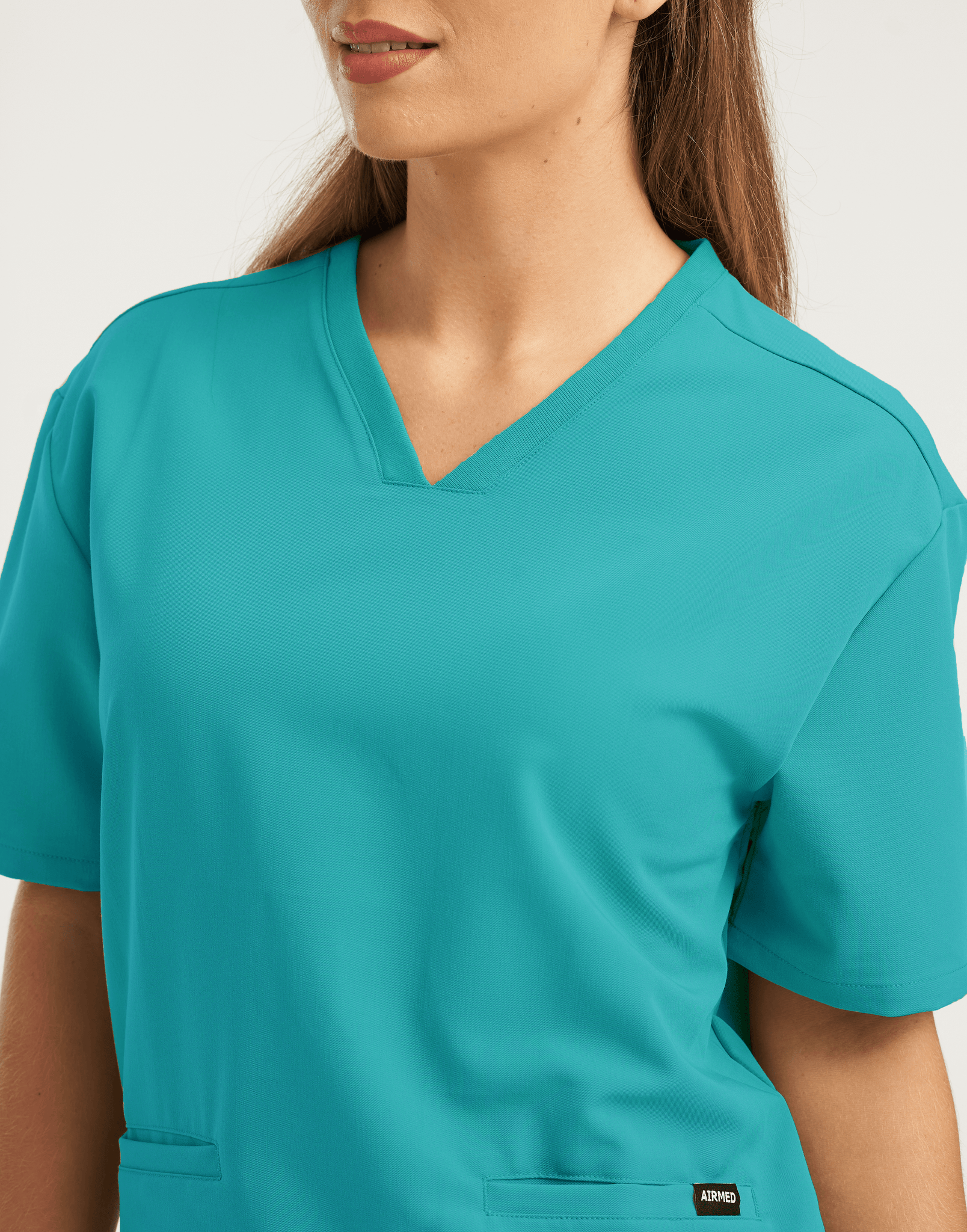 Essential V Neck Scrub Top - Sydney Teal