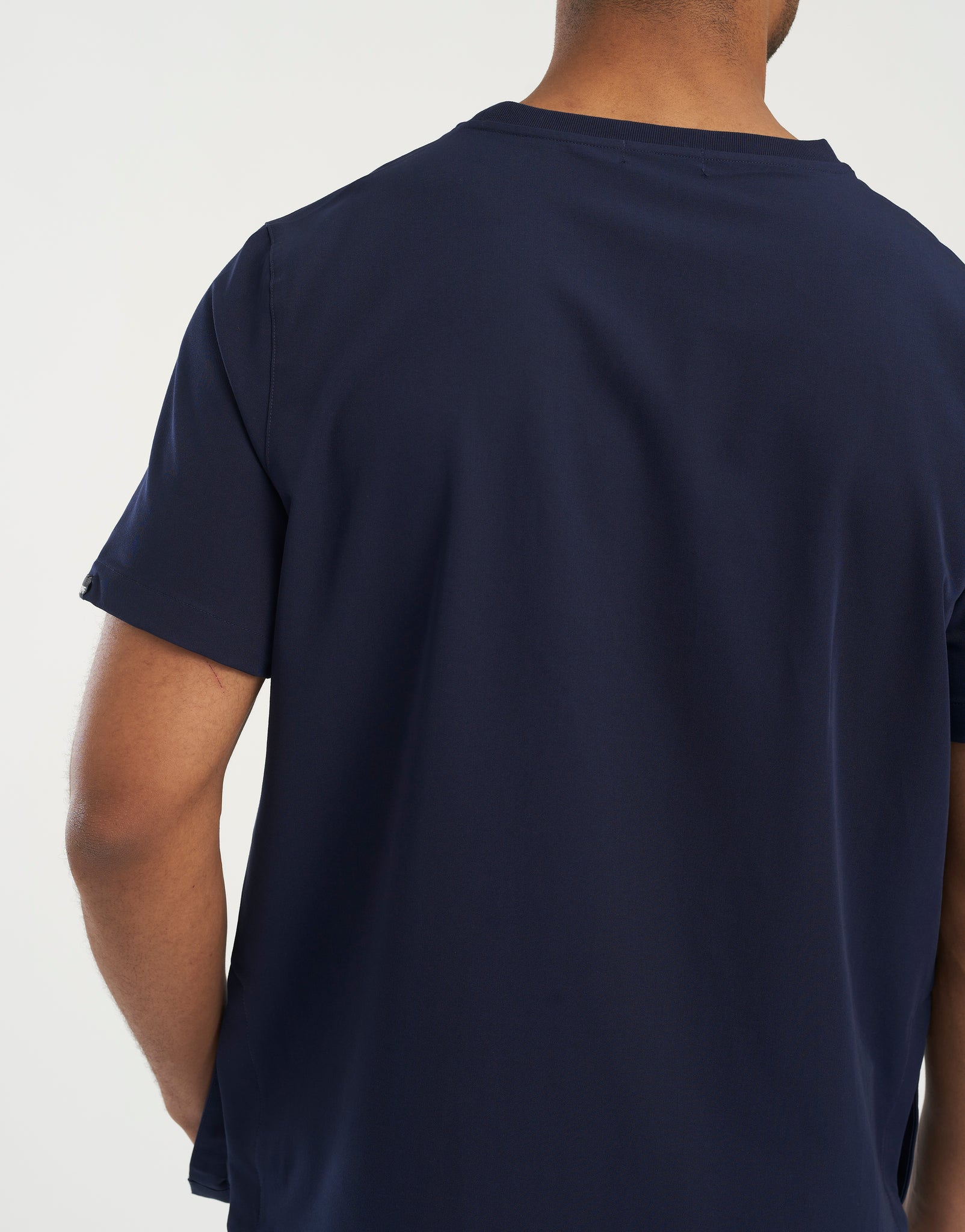 Essential Crewneck Scrub Top - True Navy