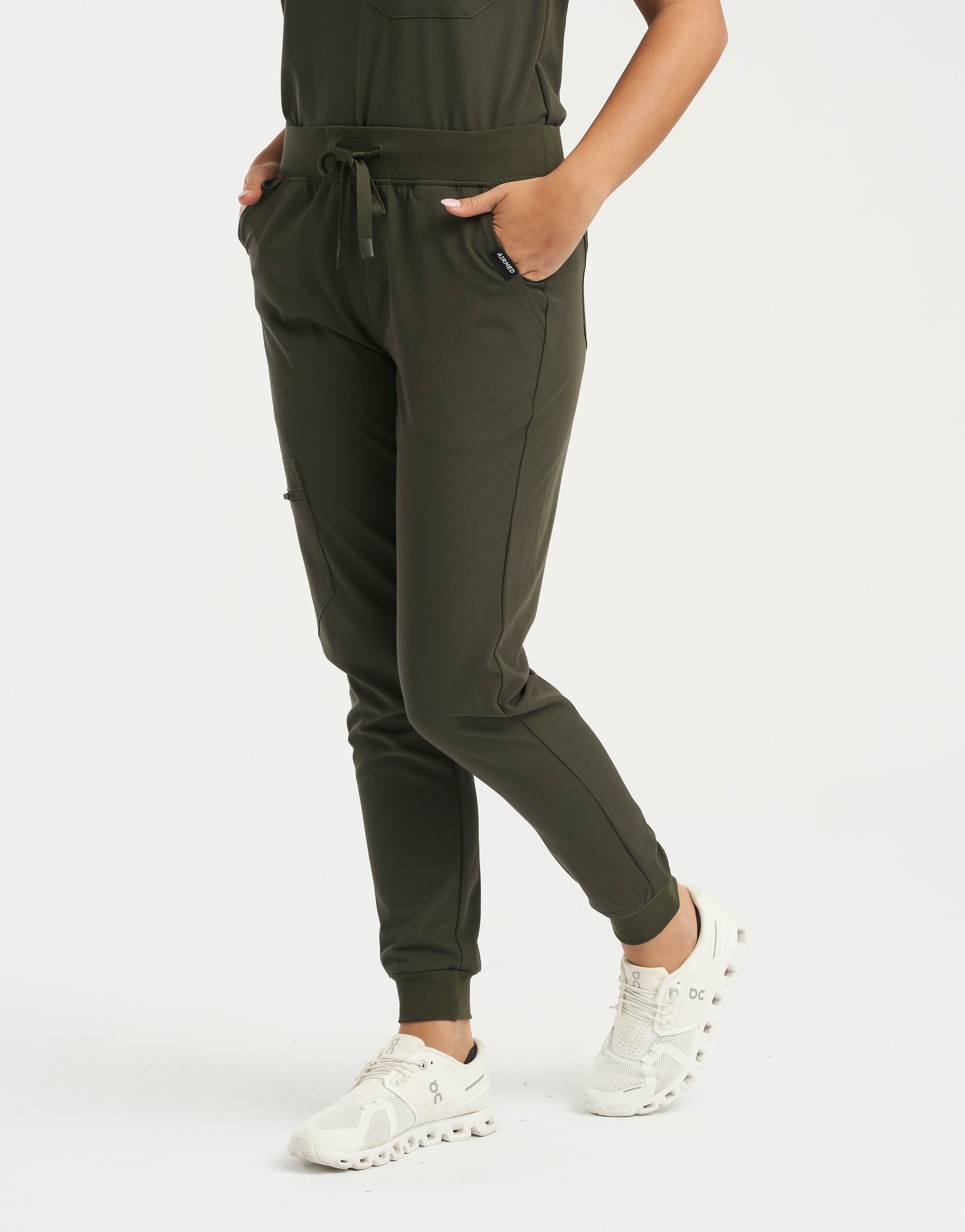 Essential Jogger Scrub Pants - Khaki Green