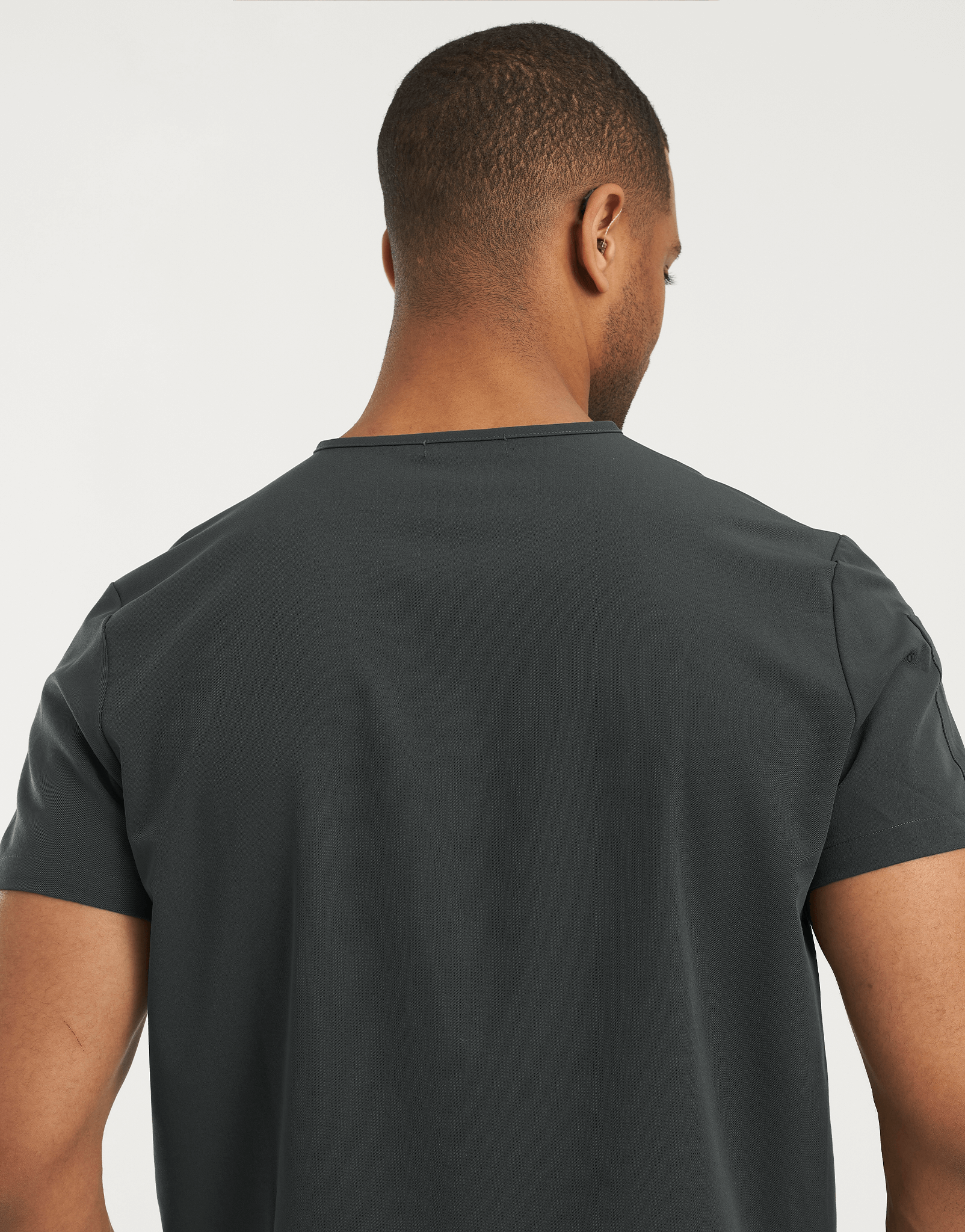 Essential V Neck Scrub Top - Asphalt