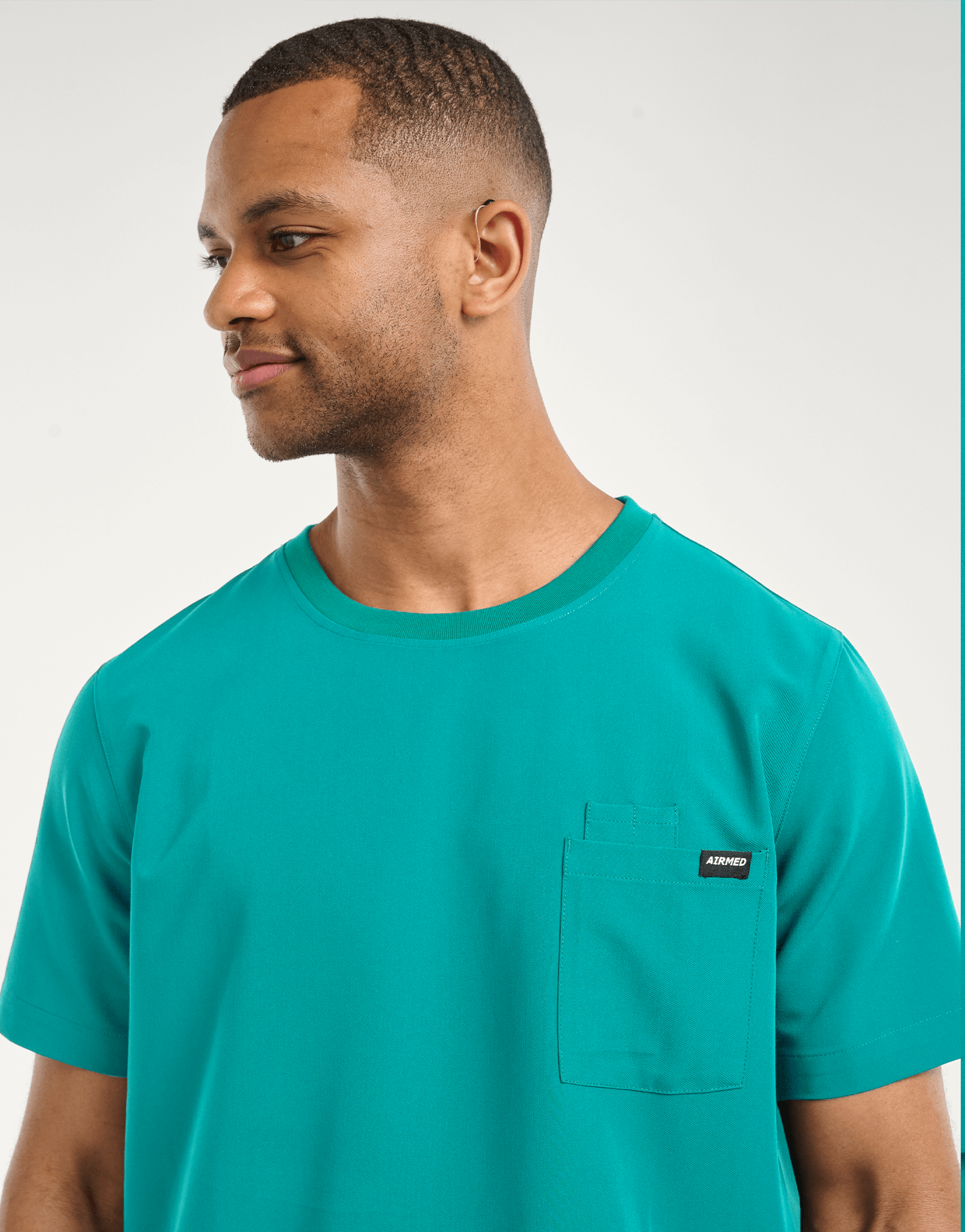 Essential Crewneck Scrub Top - Sydney Teal