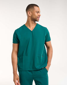 Aspire V Neck Scrub Top - Harbour Green