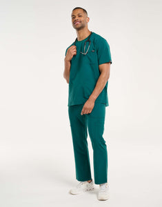 Essential Multi-Pocket Scrub Pants - Harbour Green