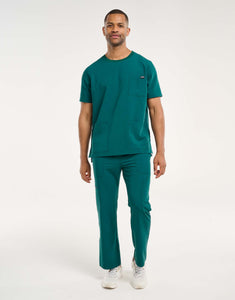 Essential Multi-Pocket Scrub Pants - Harbour Green