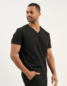 Aspire V Neck Scrub Top - Black