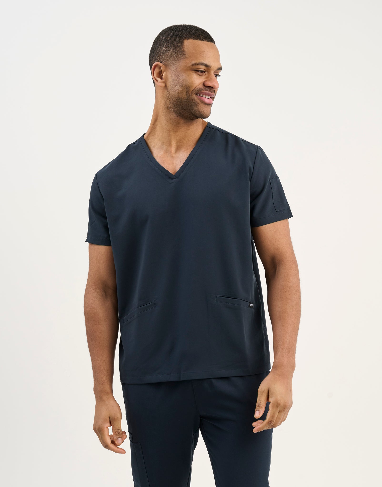 Aspire V Neck Scrub Top - Midnight Navy