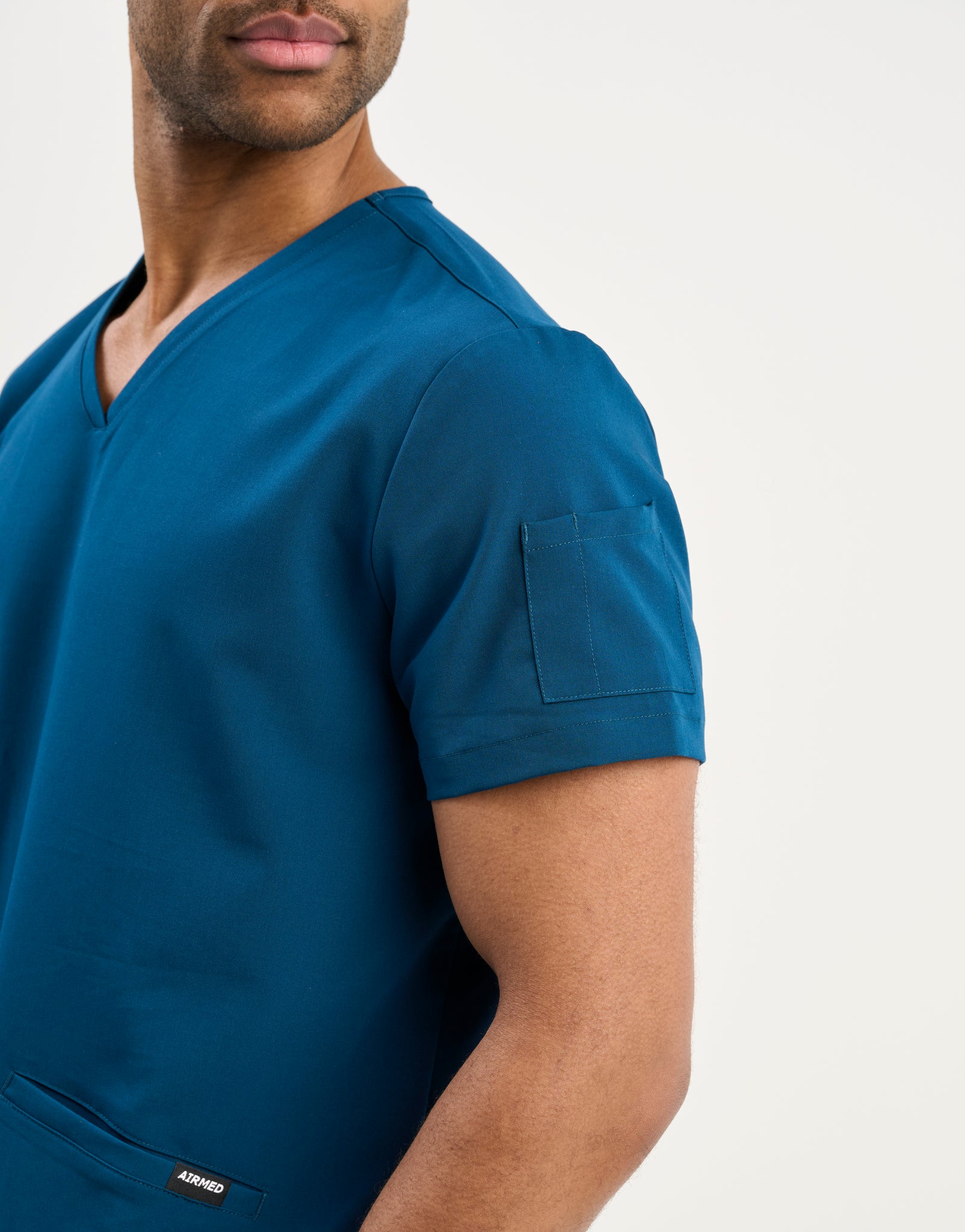 Aspire V Neck Scrub Top - Gibraltar Blue