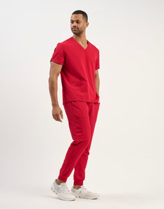 Aspire V Neck Scrub Top - Cherry Red