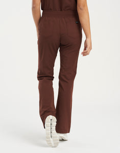 Essential Flare Scrub Pants - Cocoa