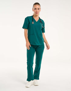 Aspire V Neck Scrub Top - Harbour Green