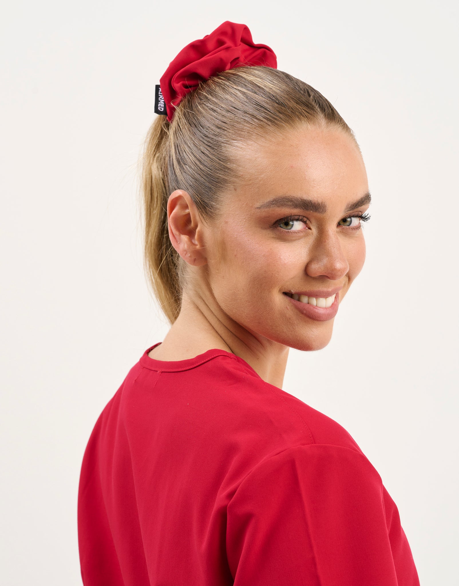 Essential Hair Scrunchie - Cherry Red