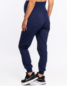 Essential Maternity Jogger Scrub Pants - True Navy