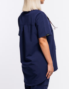 Essential Maternity Scrub Top - True Navy