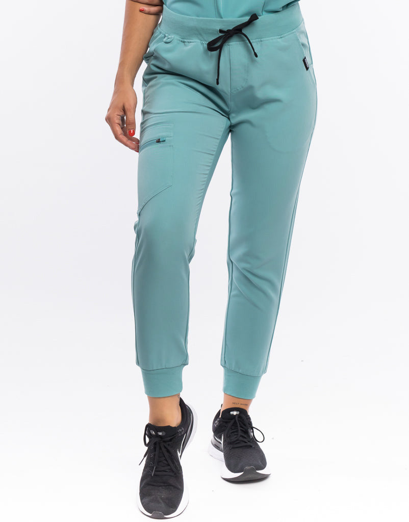 Essential Jogger Scrub Pants (Sample) - Audrey Teal