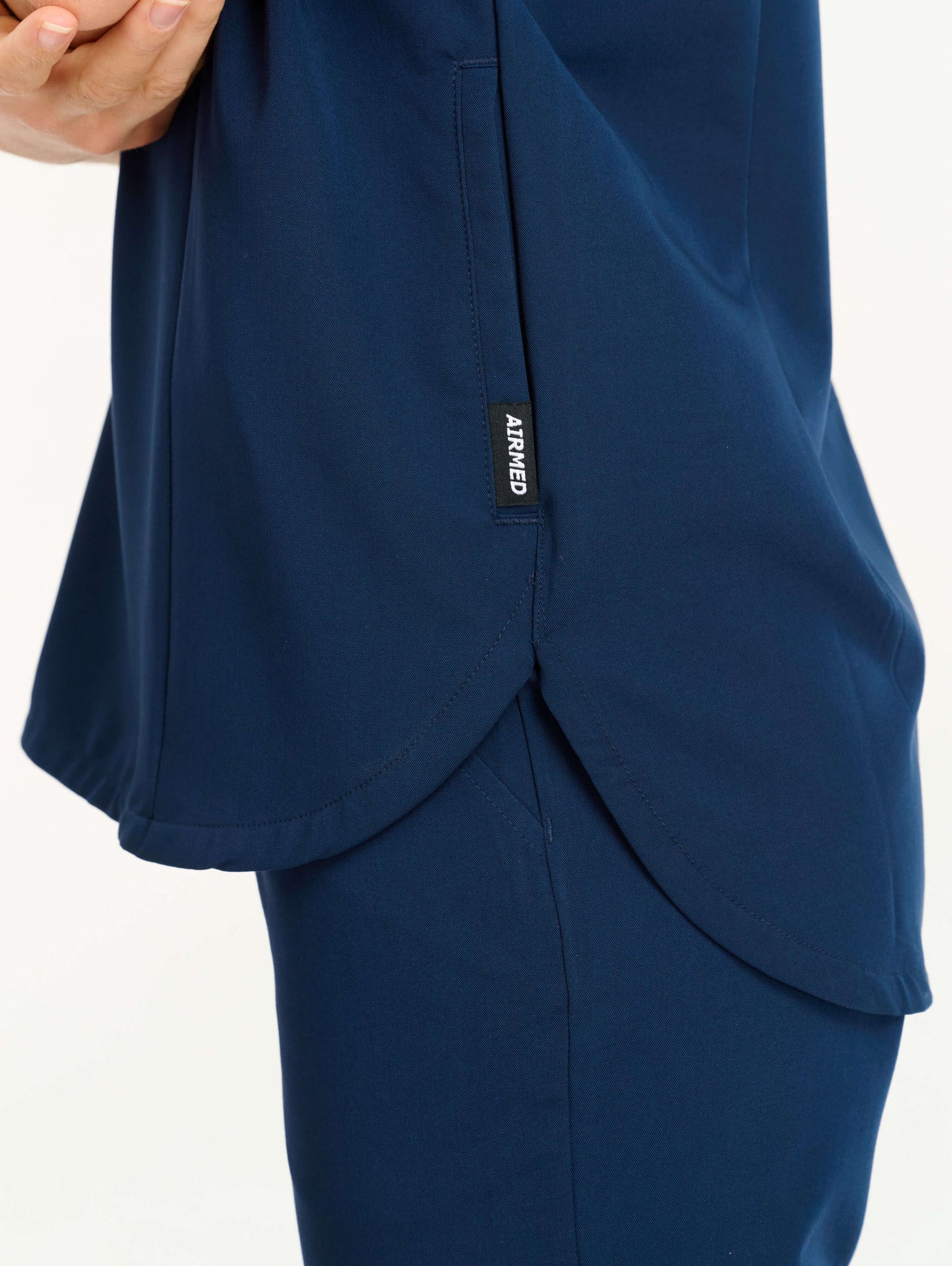 Aspire Mock Neck Scrub Top - True Navy