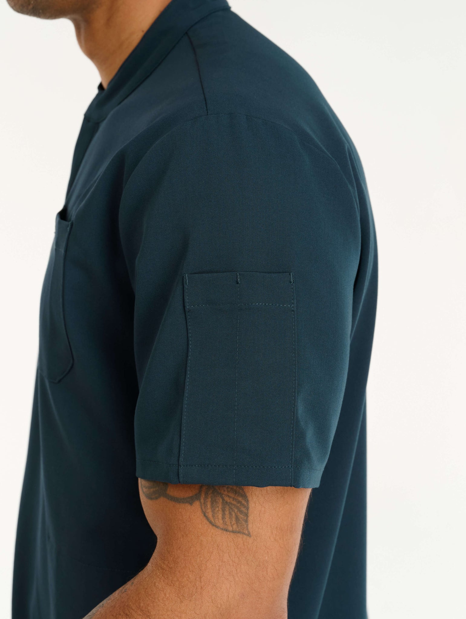 Aspire Mock Neck Scrub Top - Midnight Navy